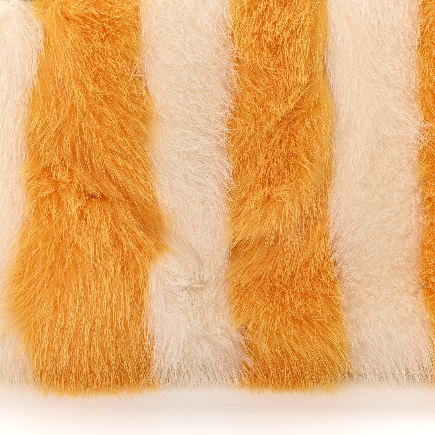 Fendi Mink Fur Cuoio Romano Selleria Pequin Mini Adele Bag Yellow White 14 of 15