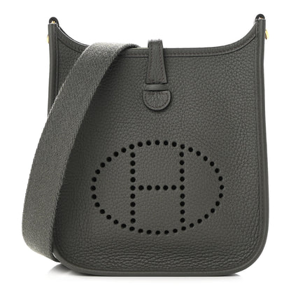 Hermes Taurillon Clemence Evelyne TPM Vert De Gris 1 of 10