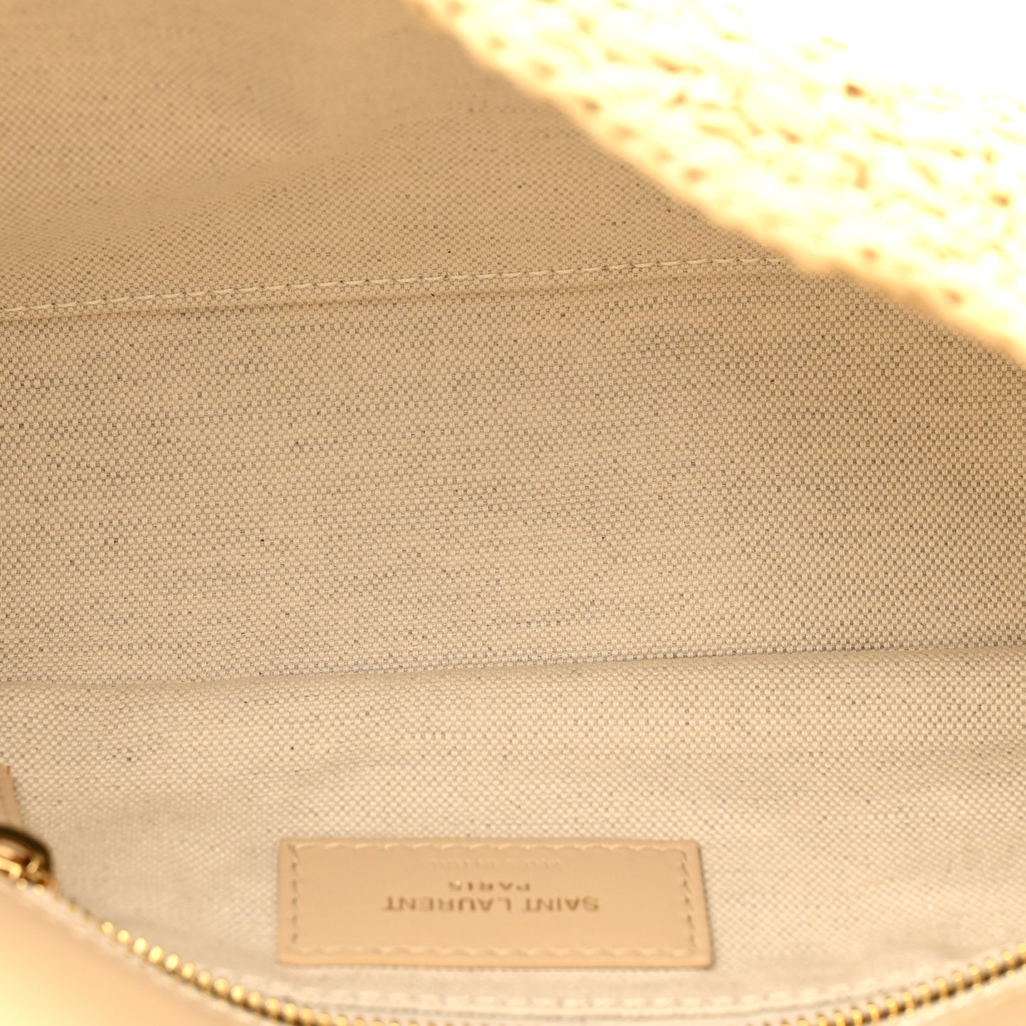 Raffia Monogram Medium Jamie Natural Avorio