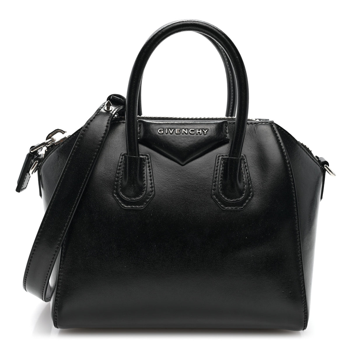 Givenchy Shiny Lord Calfskin Mini Antigona Black 1 of 9