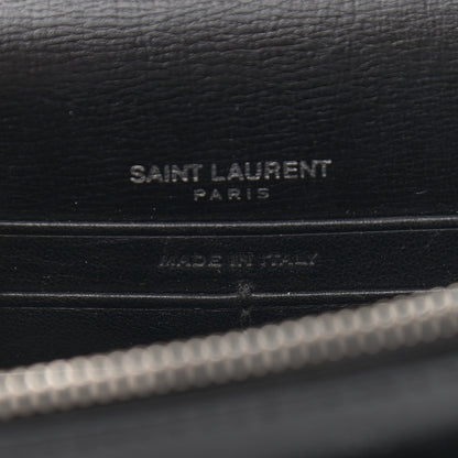 Saint Laurent Calfskin Monogram Sunset Chain Wallet Black 6 of 9