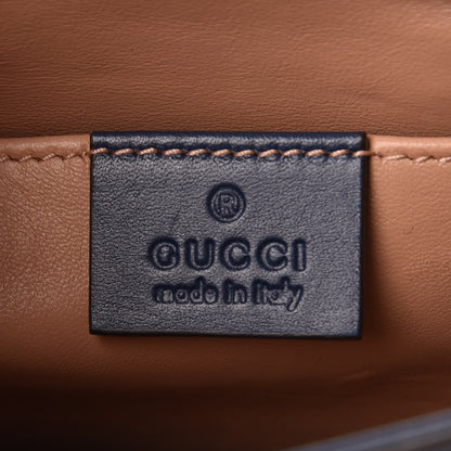 Gucci Nappa Pearl Studded Mini Queen Margaret Broadway Shoulder Bag Blue Agata 6 of 9