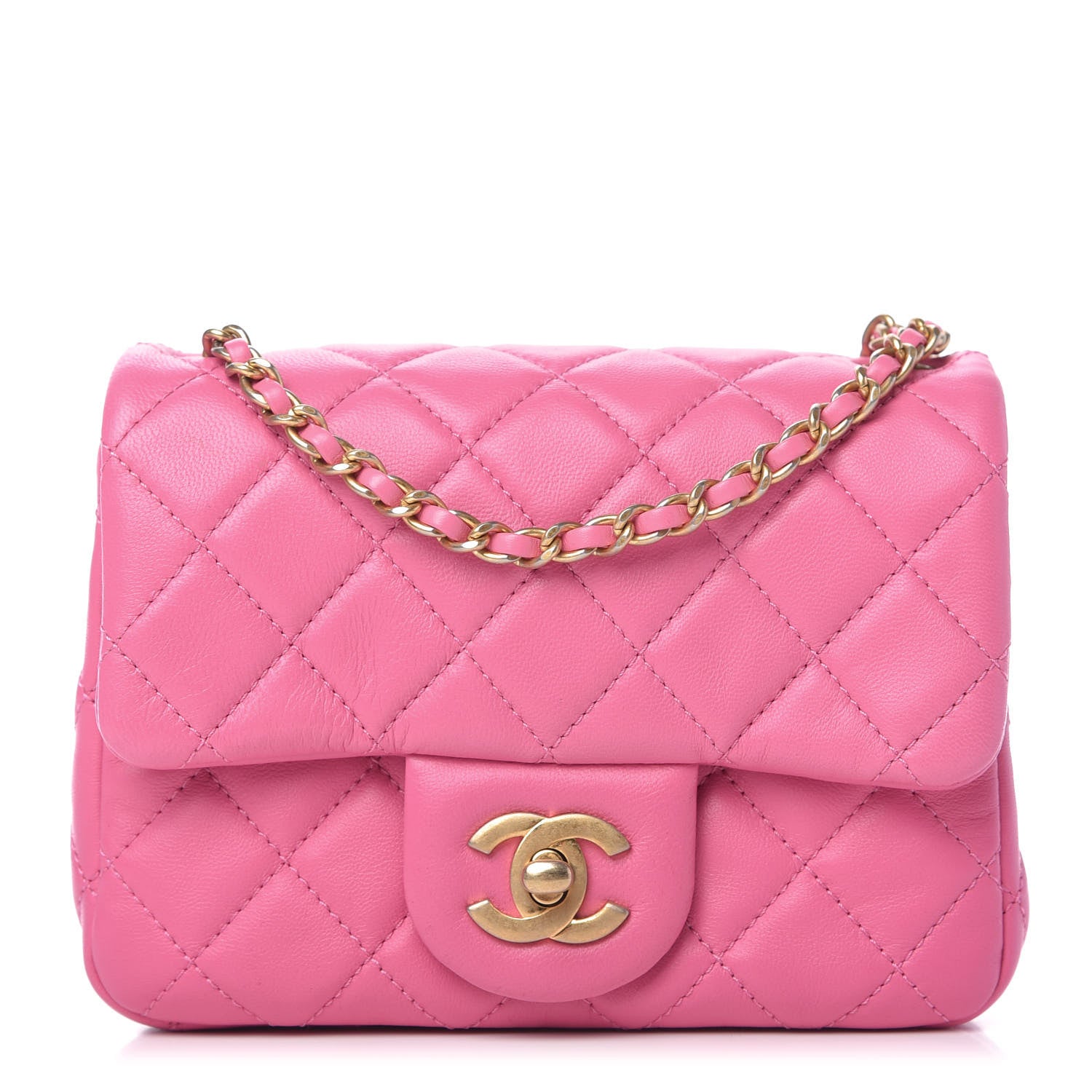 Chanel Lambskin Quilted Mini Pearl Crush Flap Pink 1 of 10