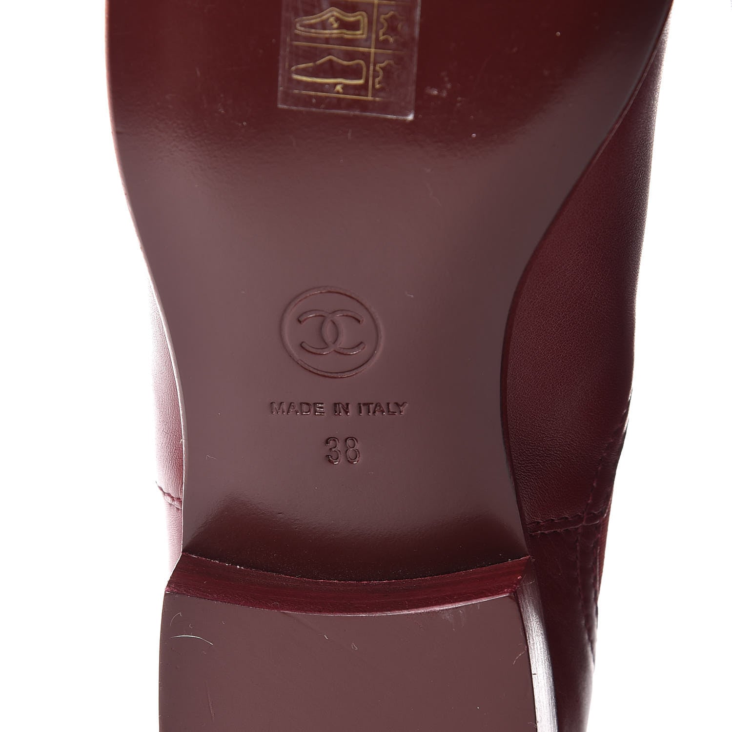 Chanel Calfskin Chelsea CC Short Boots 38 Bordeaux 6 of 9
