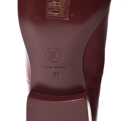 Chanel Calfskin Chelsea CC Short Boots 38 Bordeaux 6 of 9