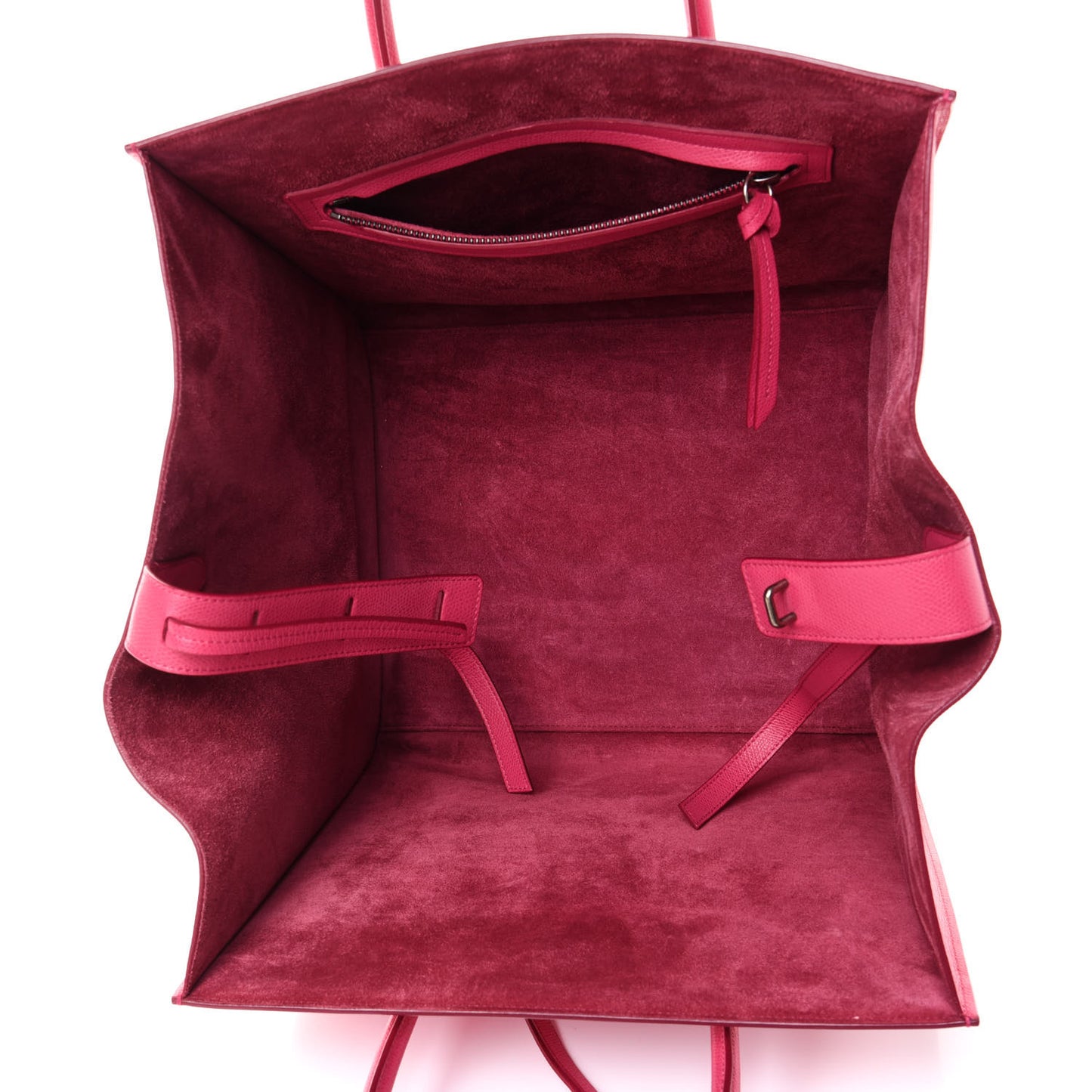 Grained Calfskin Medium Phantom Luggage Fuchsia