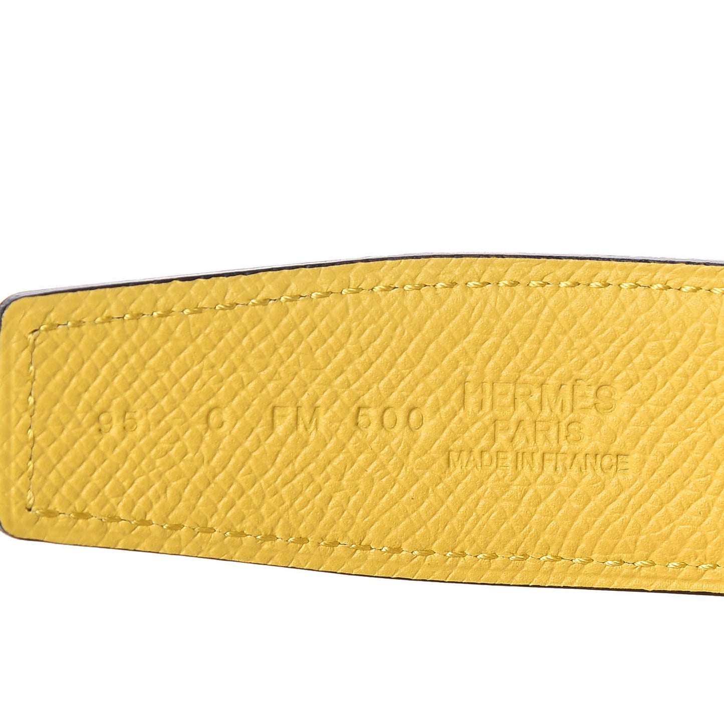 Epsom 32mm Pegase H Belt 95 Etain Jaune De Naples