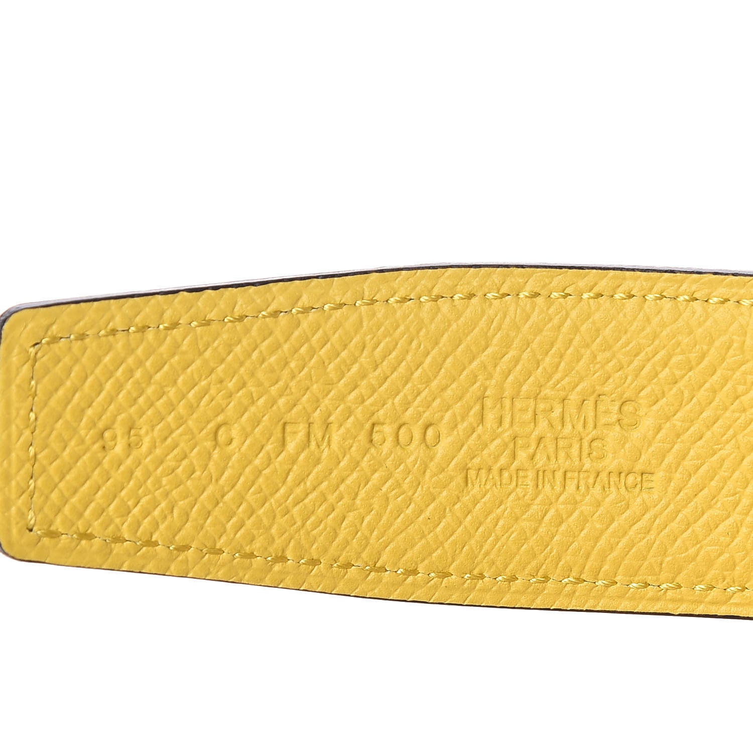 Hermes Epsom 32mm Pegase H Belt 95 Etain Jaune De Naples 4 of 7