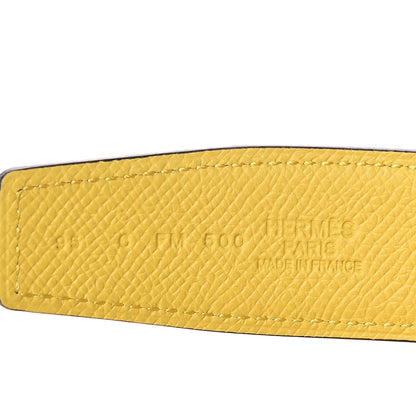 Hermes Epsom 32mm Pegase H Belt 95 Etain Jaune De Naples 4 of 7