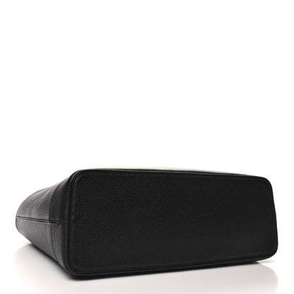 Gucci Textured Dollar Calfskin Medium Ophidia Shoulder Tote Bag Black 4 of 10