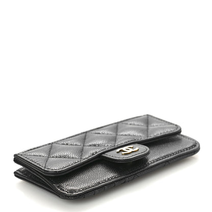 Chanel Caviar Quilted Flap Zip Card Holder Black 4 of 9