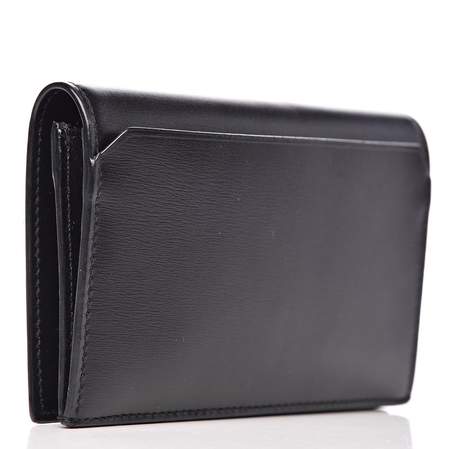 Calfskin Fragments Flap Wallet Black