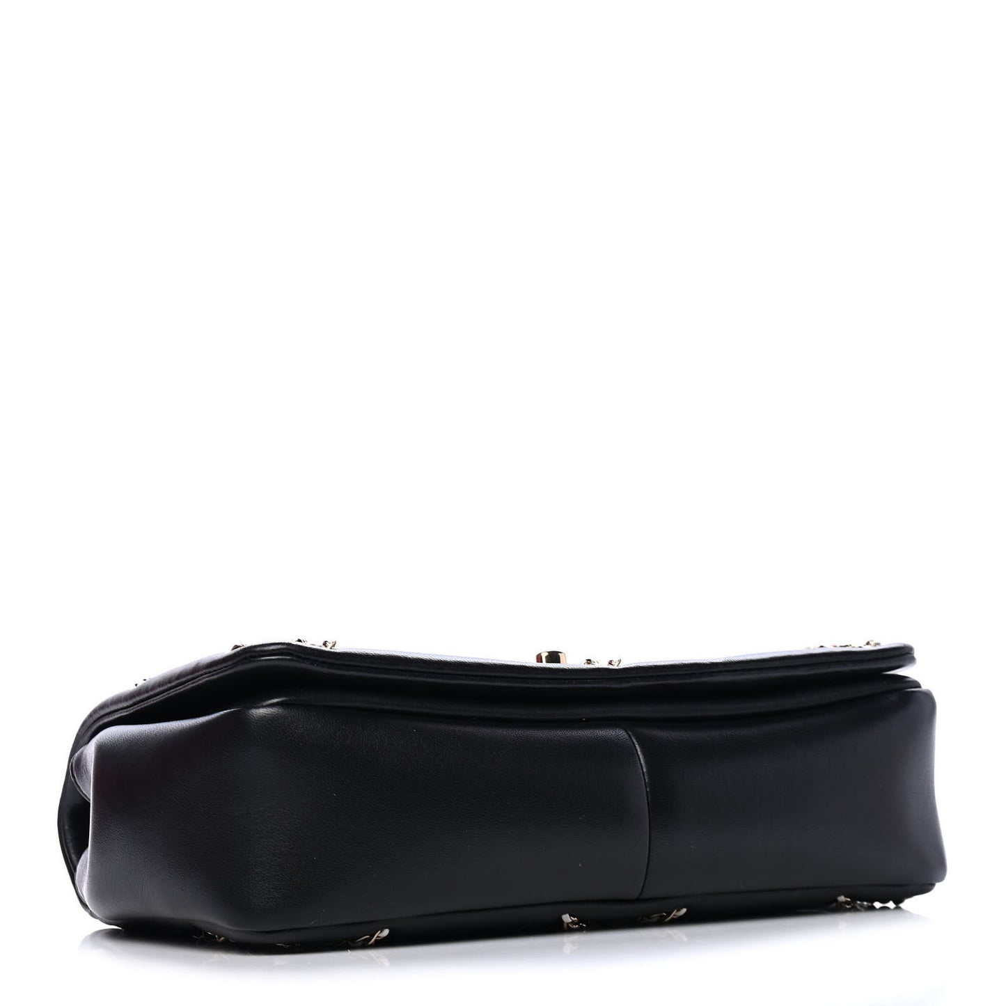 Lambskin Small Entwined Chain Flap Black