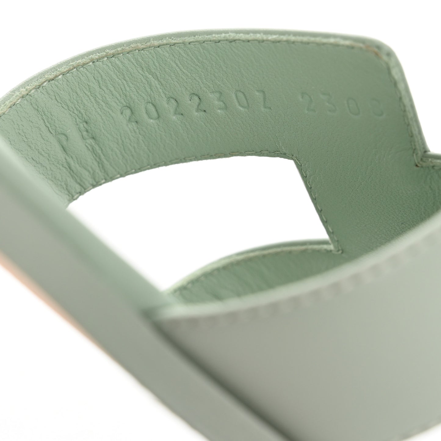 Calfskin Oran Sandals 39 Vert D'eau