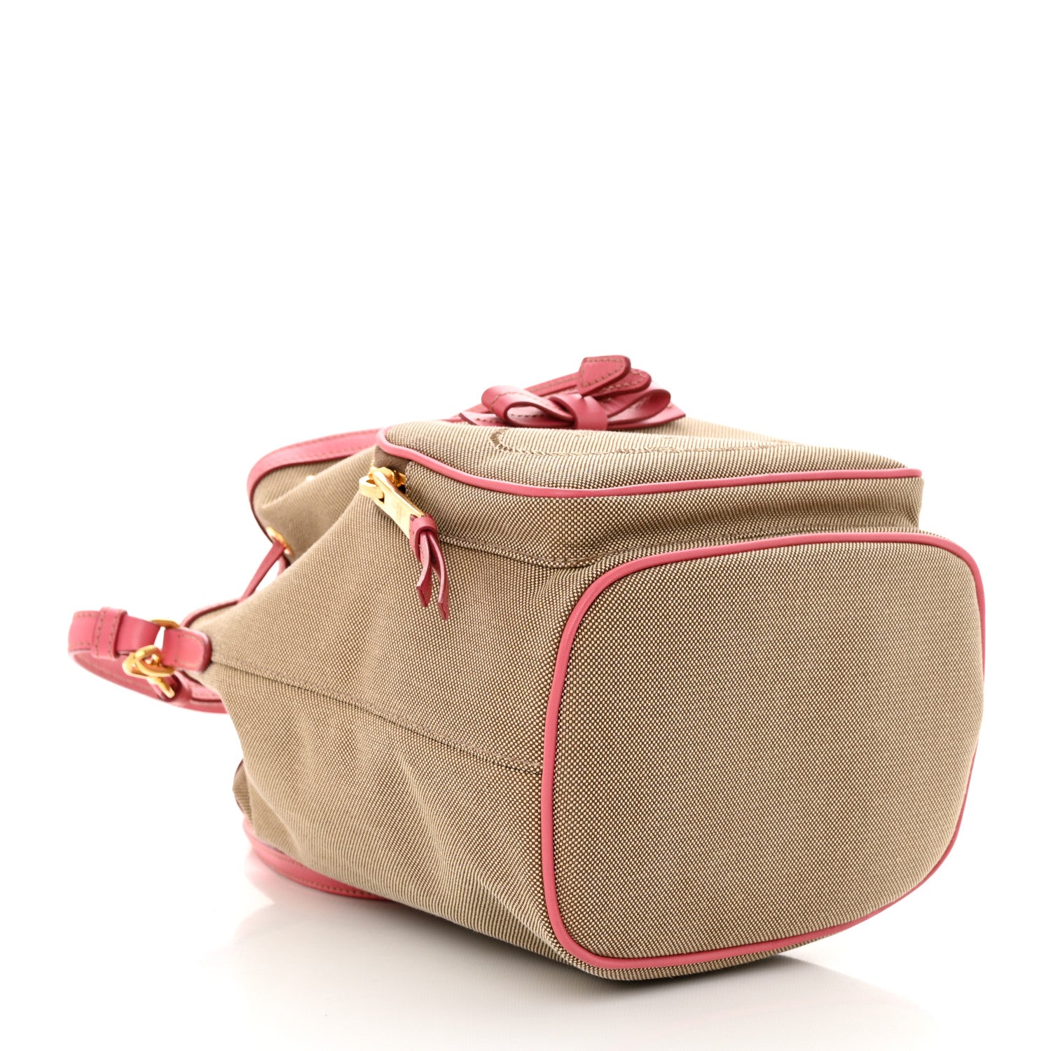 Prada Jacquard Logo Mini Bucket Crossbody Bag Corda Peonia 4 of 13