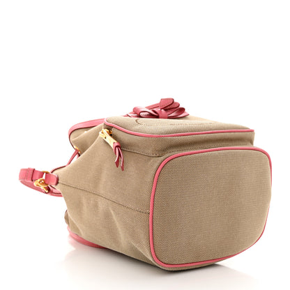 Prada Jacquard Logo Mini Bucket Crossbody Bag Corda Peonia 4 of 13