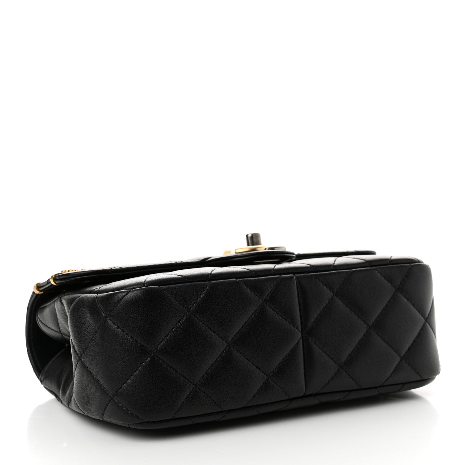 Chanel Lambskin Quilted Small Coco Clips Single Flap Black 4 of 11