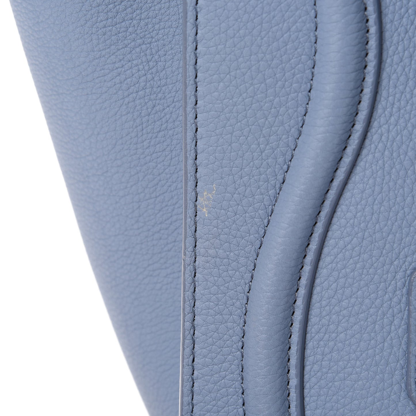 Drummed Calfskin Micro Luggage Slate