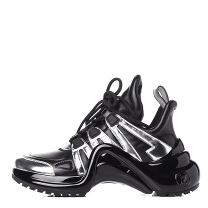 Louis Vuitton Patent LV Archlight Sneakers 36 Black Silver 1 of 11