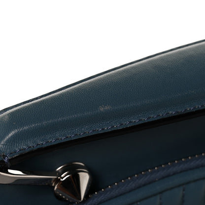 Fendi Shiny Nappa Trapuntata Small DotCom Click Top Handle Chain Satchel Blue 8 of 8