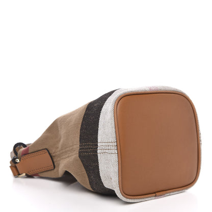 Burberry Canvas Mega Check Medium Ashby Tassel Crossbody Saddle Brown 4 of 9