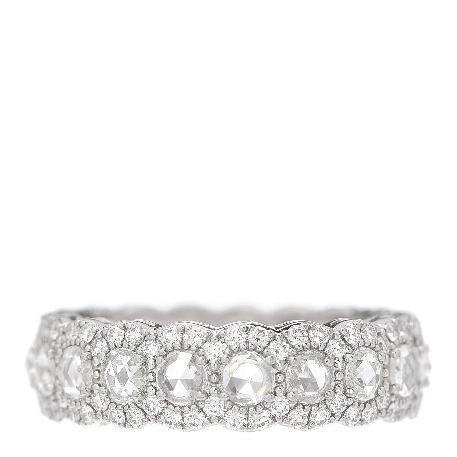 Tiffany Platinum Diamond 1.76ctw Cobblestone Ring 56 7.5 3 of 4