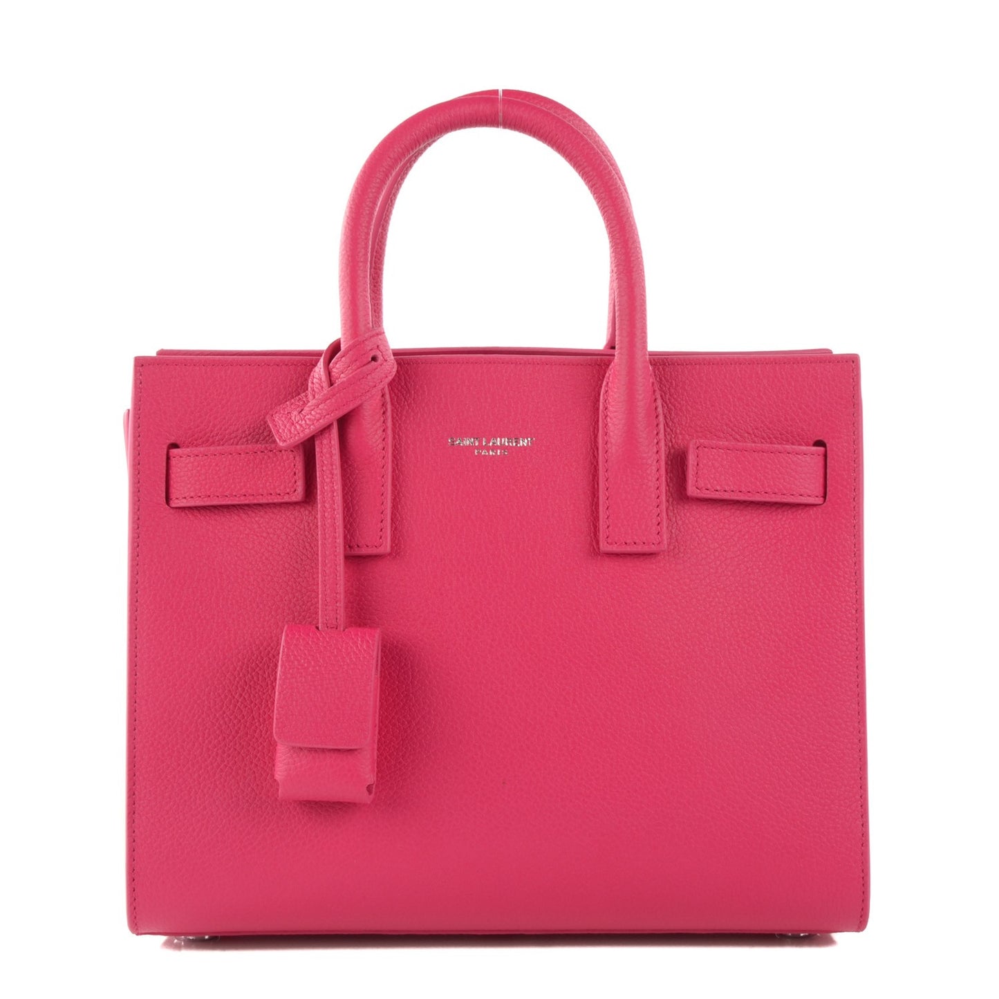 Grained Calfskin Nano Sac De Jour Fuchsia