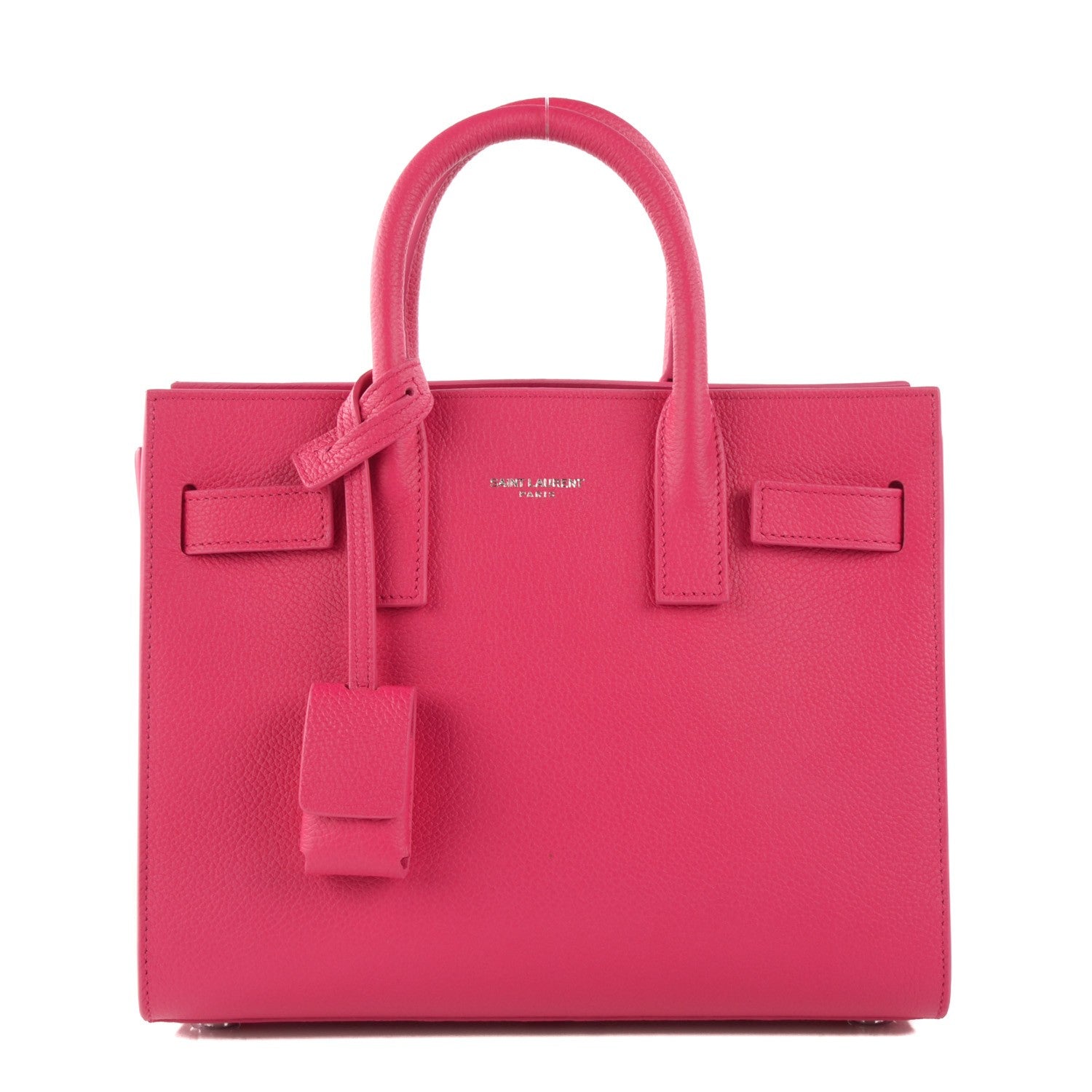 Saint Laurent Grained Calfskin Nano Sac De Jour Fuchsia 1 of 7