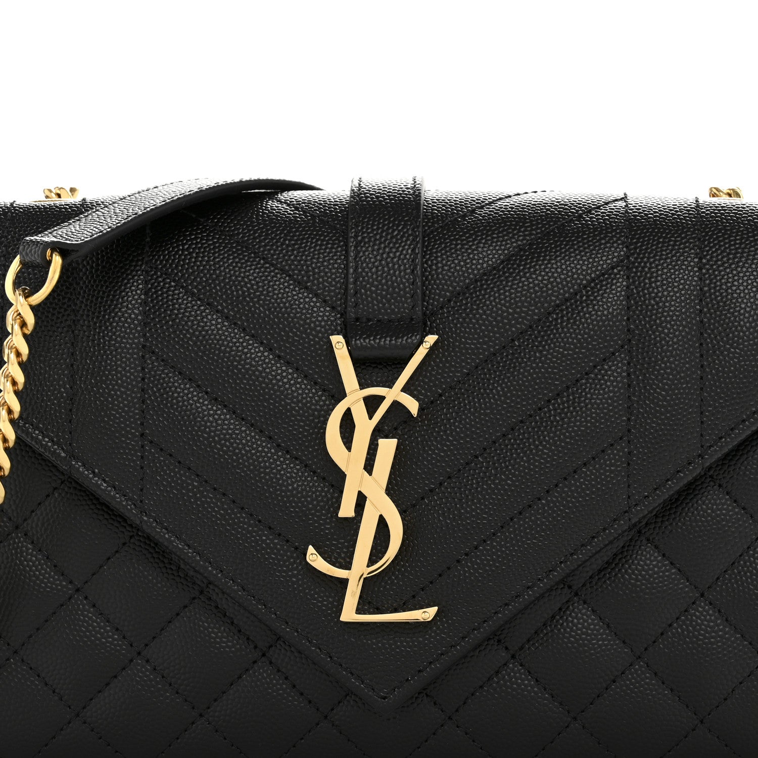 Saint Laurent Grain De Poudre Textured Mixed Matelasse Triquilt Small Monogram Satchel Black 8 of 12