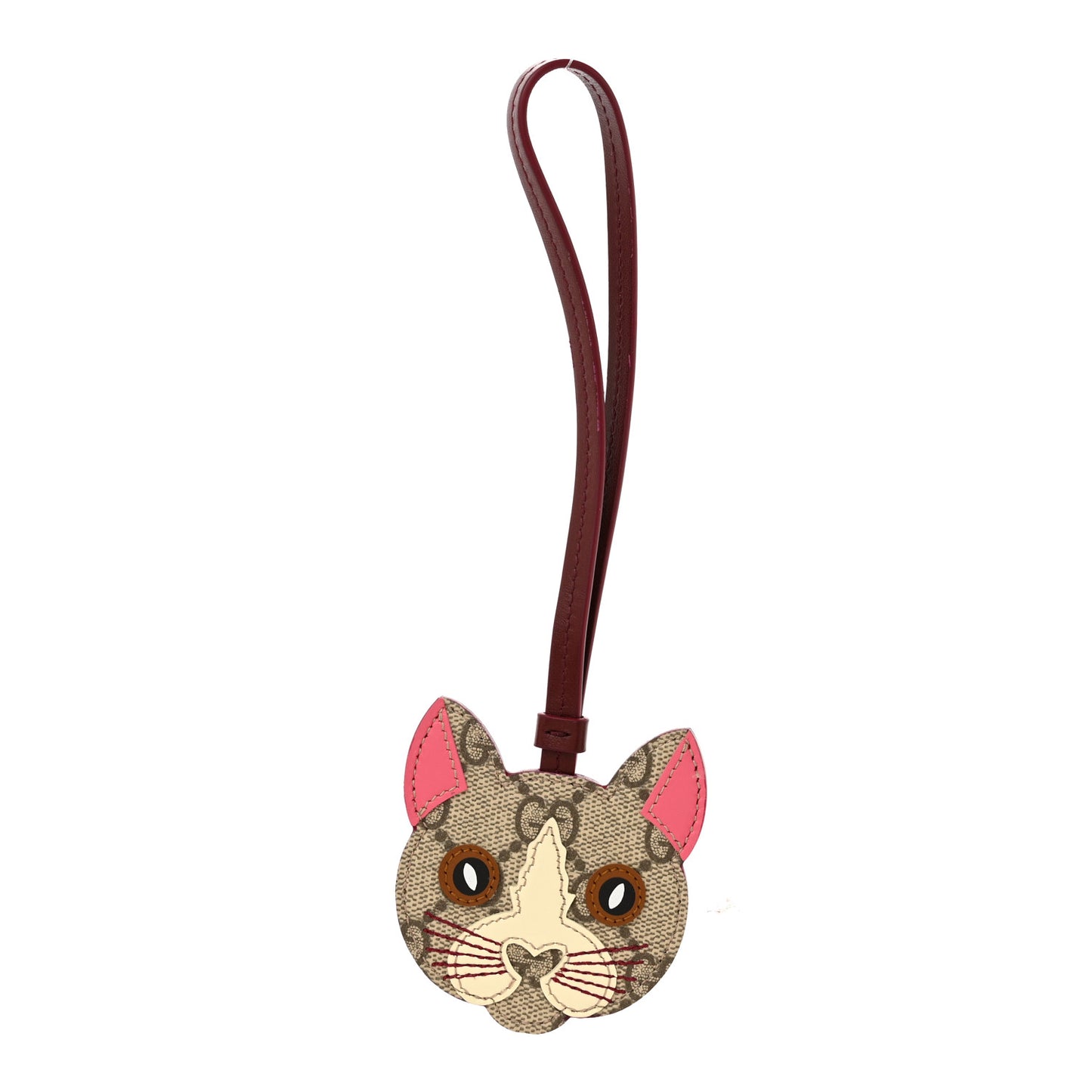 GG Supreme Monogram Cat Bag Charm