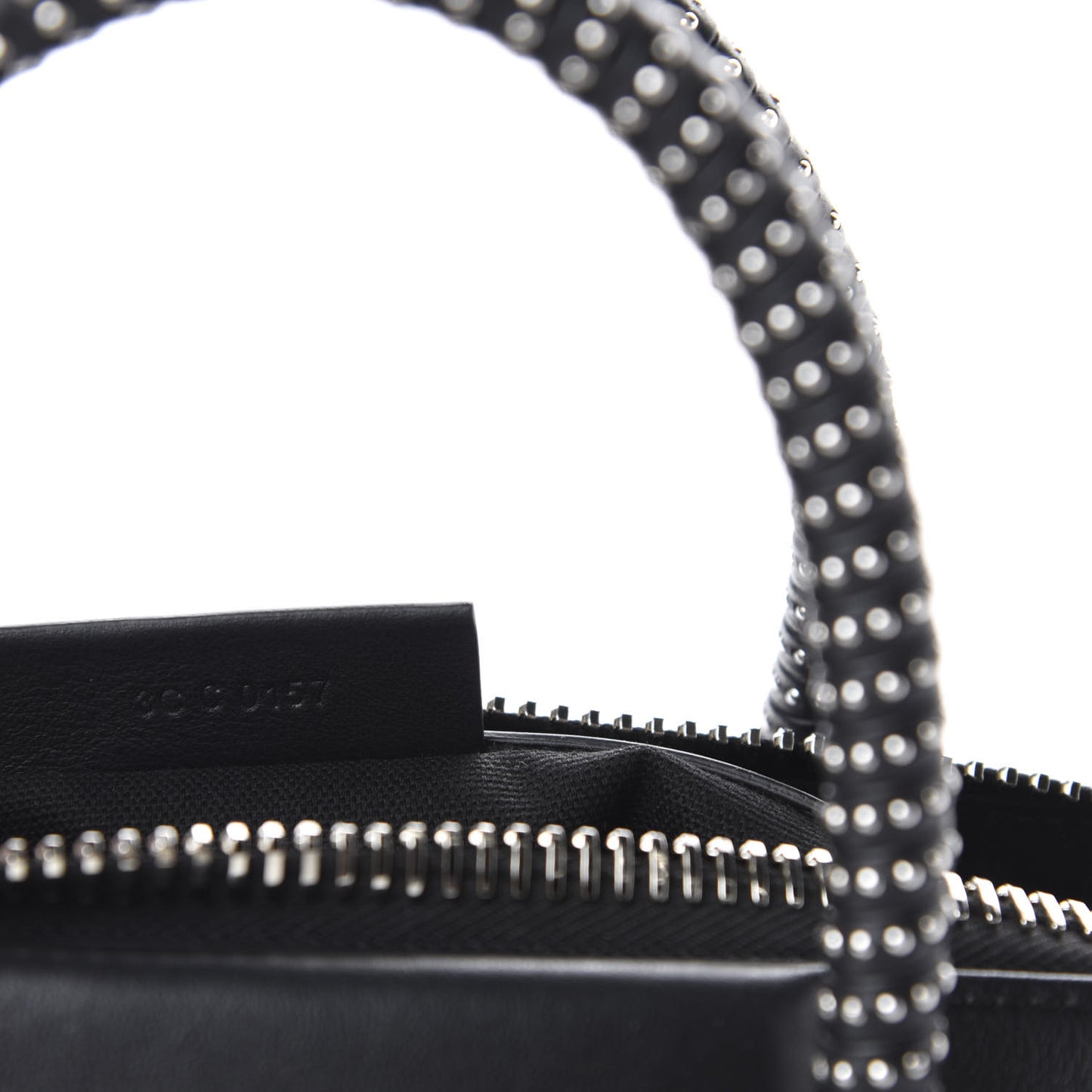 Calfskin Small Studded Antigona Black