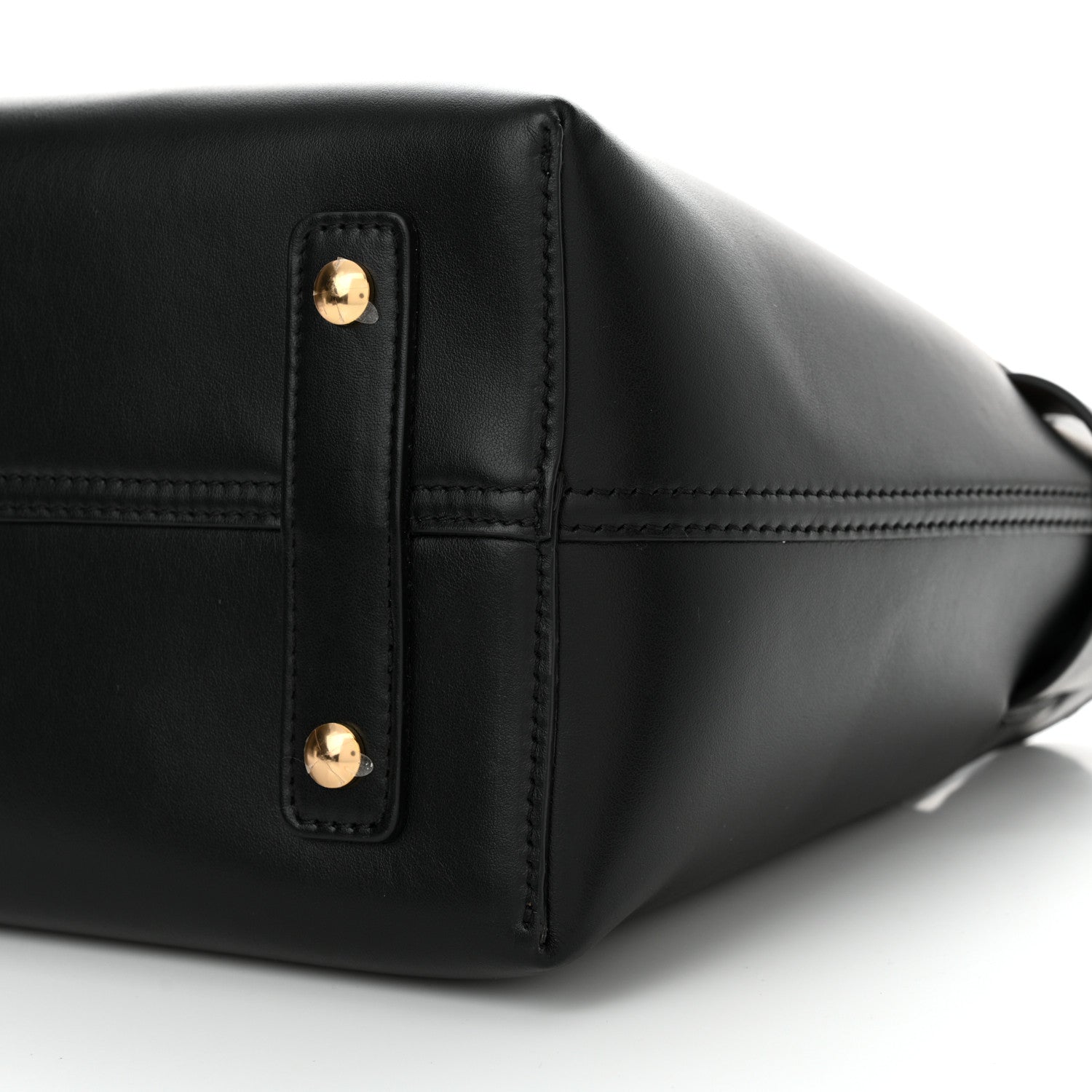 Burberry Smooth Calfskin Triple Stud Small Belt Bag Black Tan 11 of 12
