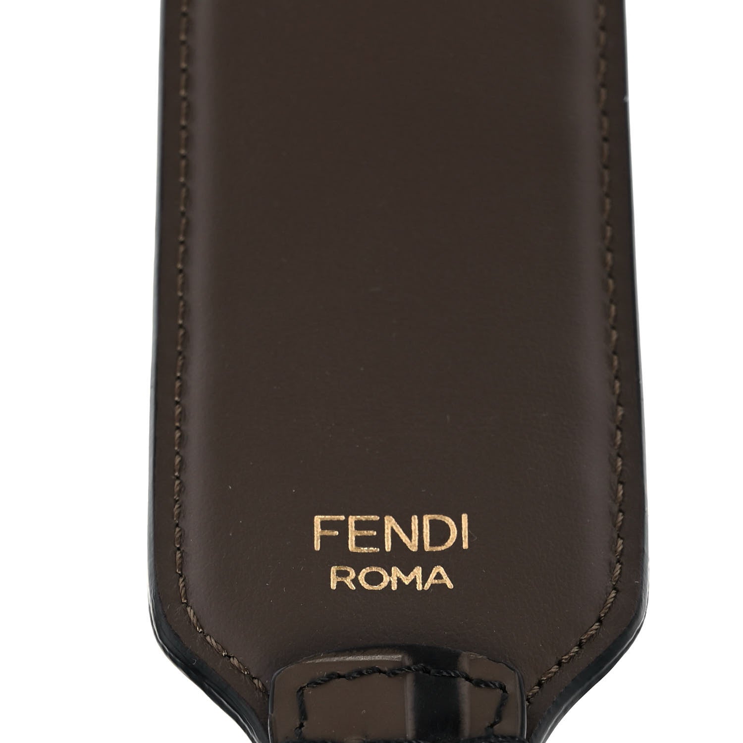 Fendi Vitello Century Bi-Color FF 1974 Embossed Strap You Maya Black 4 of 5