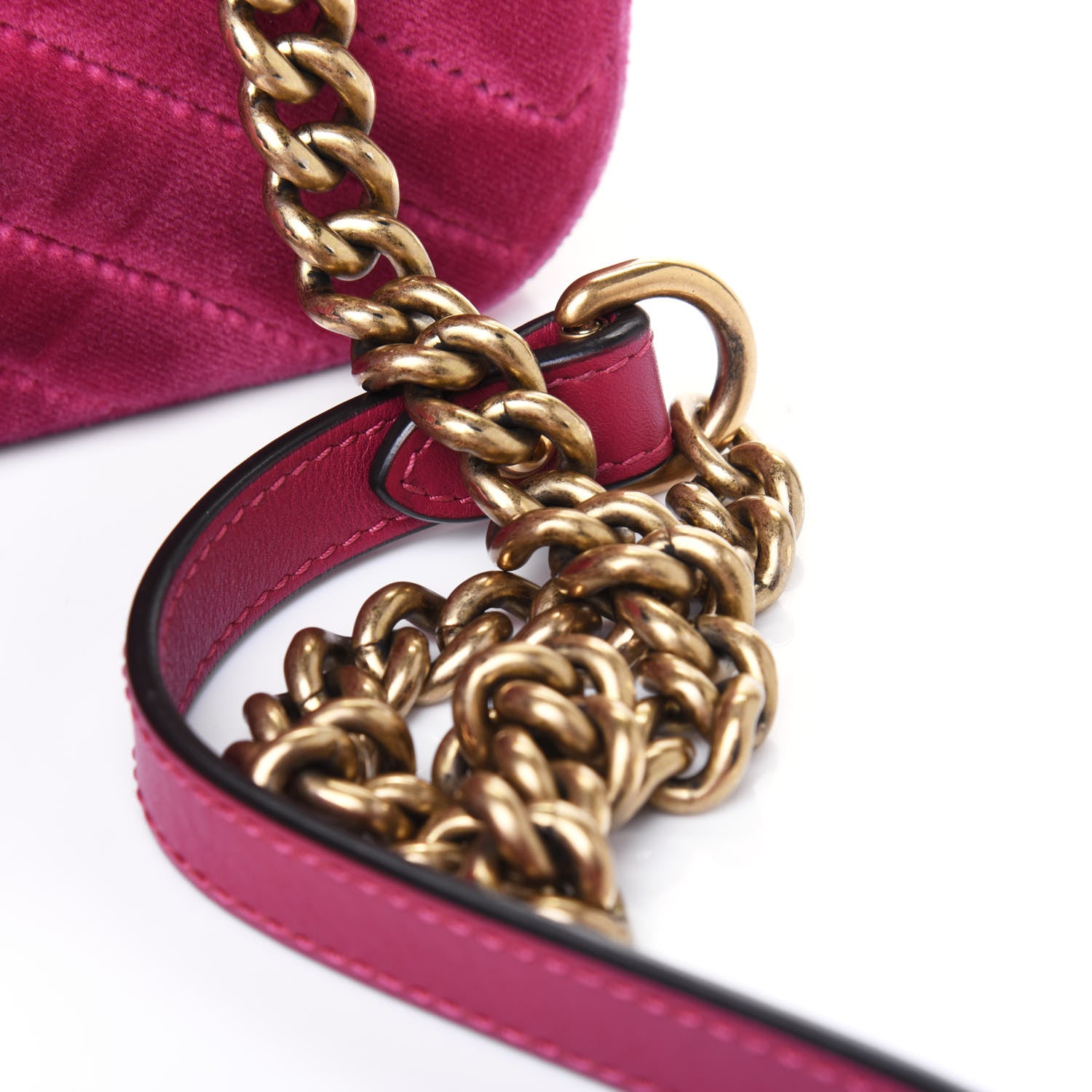 Gucci Velvet Matelasse Small GG Marmont Shoulder Bag Light Raspberry Rose 20 of 20