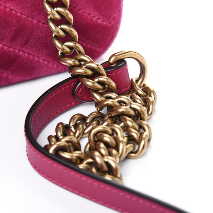 Gucci Velvet Matelasse Small GG Marmont Shoulder Bag Light Raspberry Rose 20 of 20