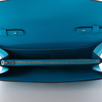 Hermes Evercolor Constance Wallet To Go Blue Zanzibar 5 of 9