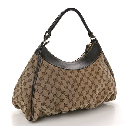 Gucci Monogram Large D Gold Hobo Dark Brown 3 of 12