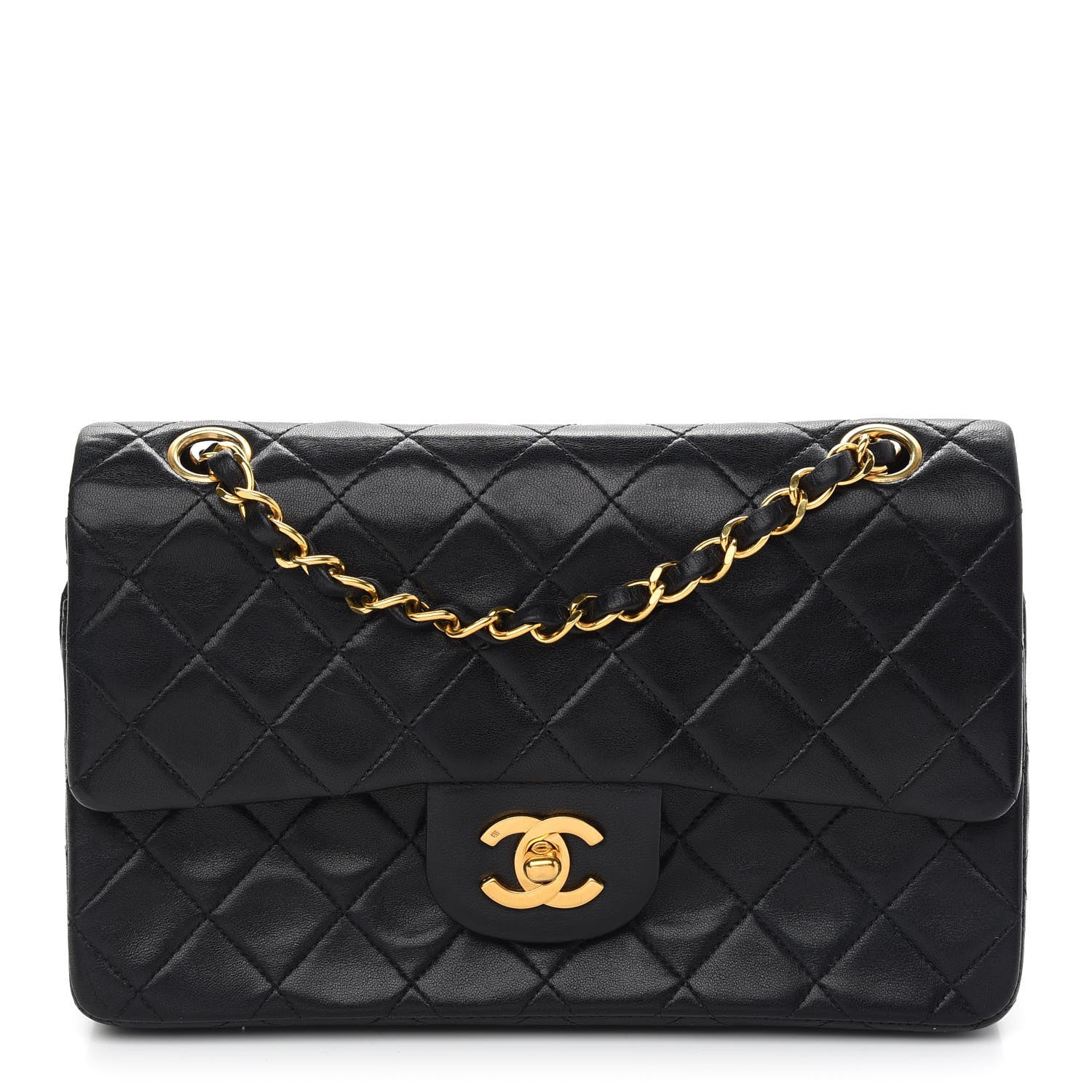Chanel Lambskin Quilted Small Double Flap Black 1 of 8