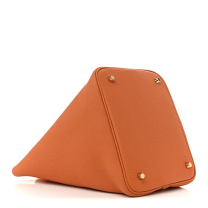 Hermes Taurillon Clemence Picotin Lock 22 MM Orange 4 of 13