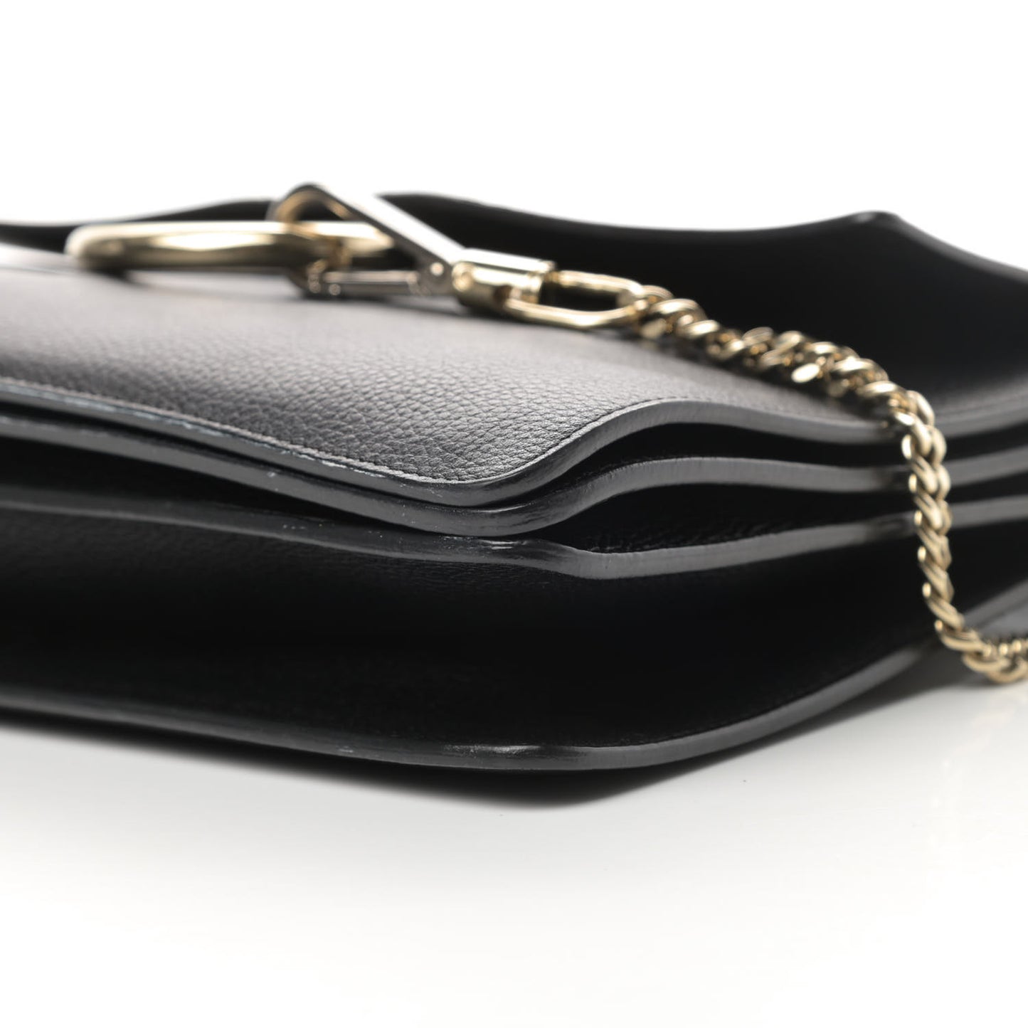 Calfskin Medium Faye Shoulder Bag Black