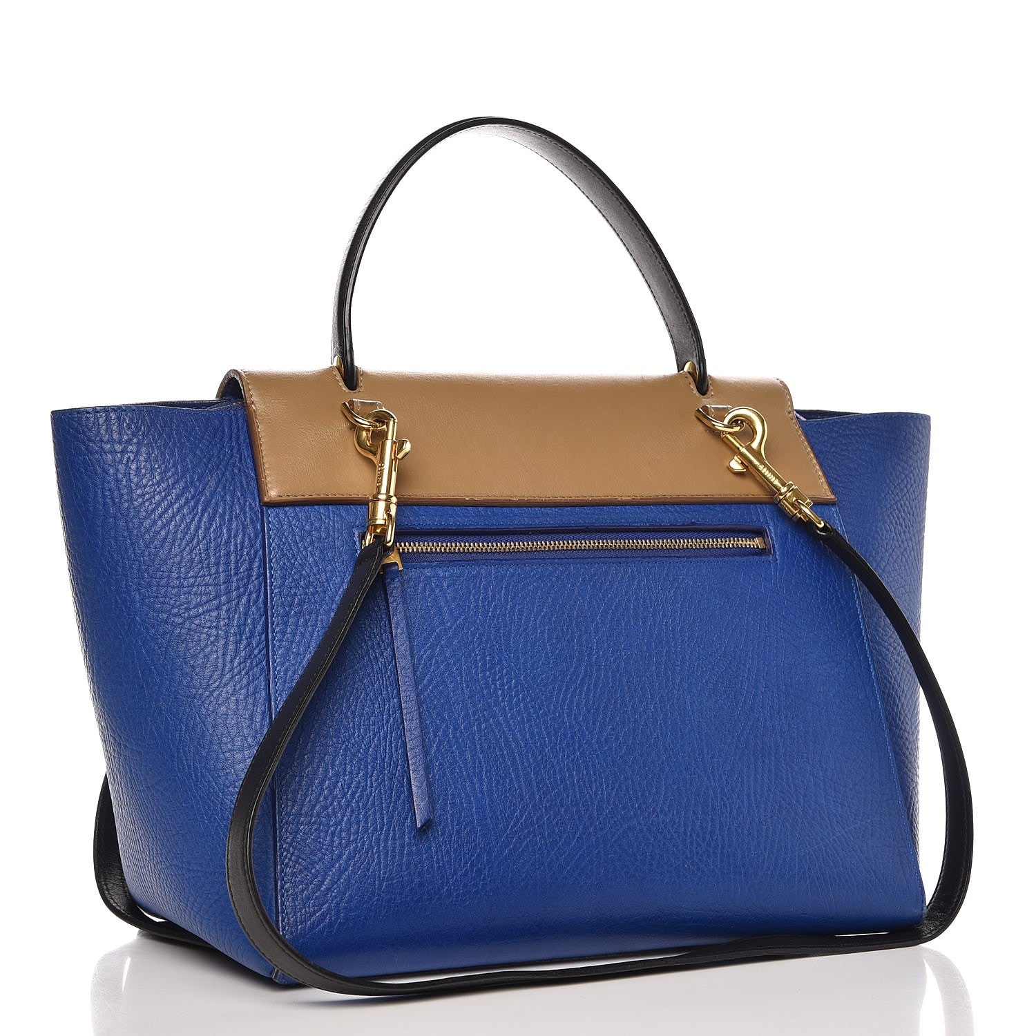 Celine Elephant Calfskin Mini Tri-Color Belt Bag Indigo 4 of 15