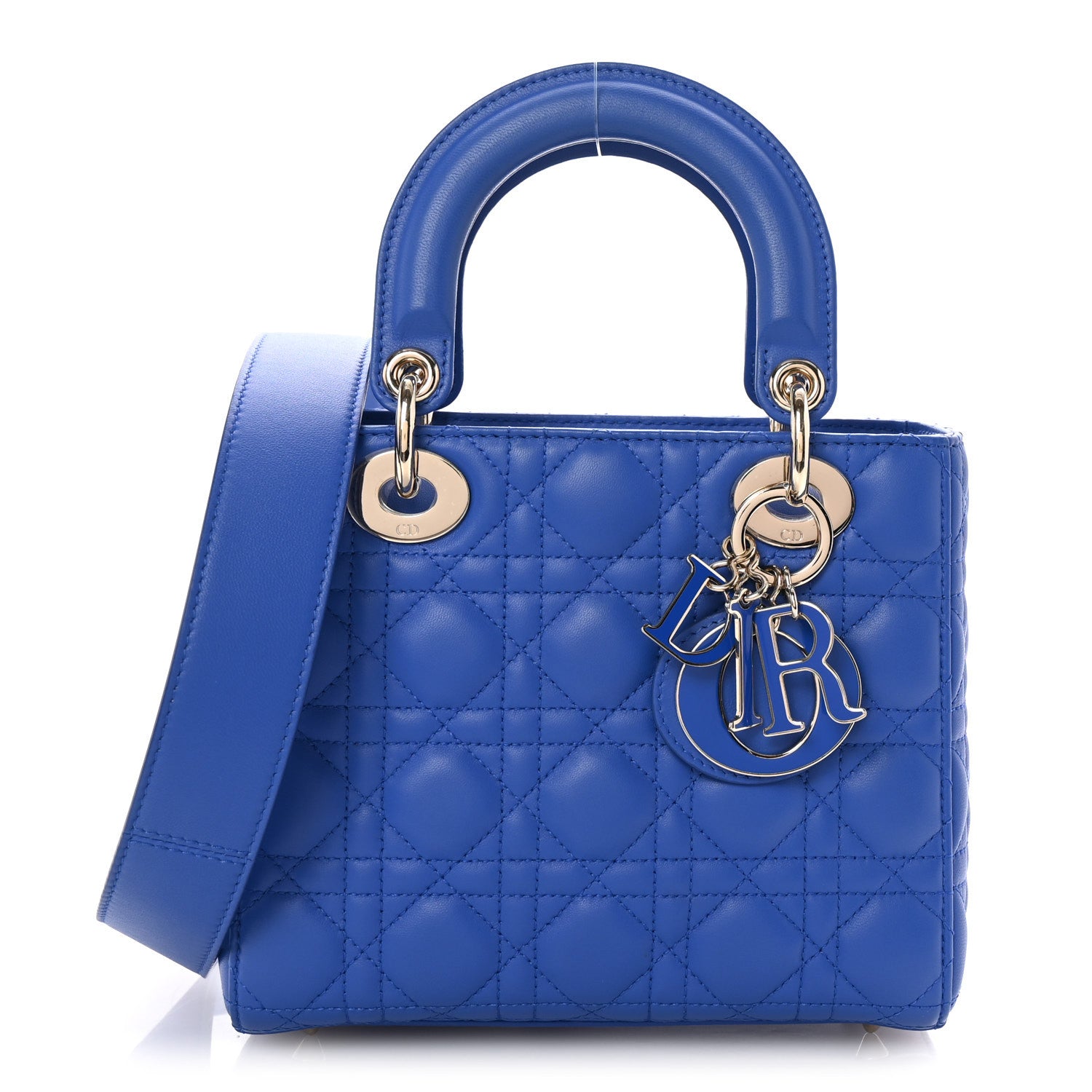 Christian Dior Lambskin Cannage Small My ABCDior Lady Dior Blue 1 of 9