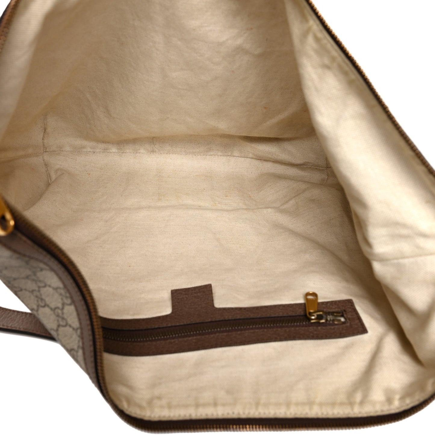 GG Supreme Monogram Web Ophidia Half Moon Hobo Brown