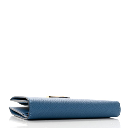 Hermes Epsom Bearn Compact Wallet Bleu Azur 4 of 8