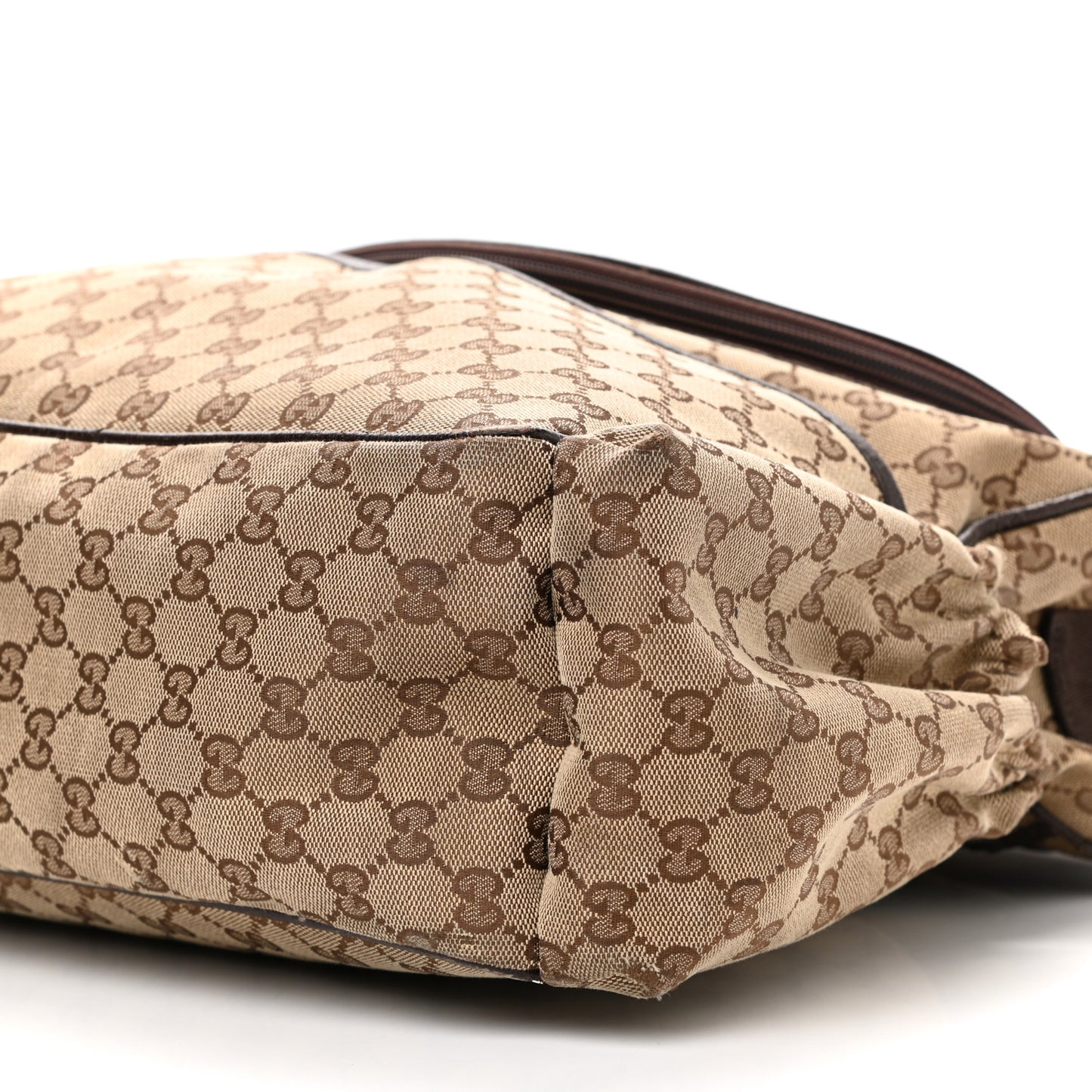 Monogram Natural Pigskin Large Diaper Bag Beige Ebony Cocoa Dark Chocolate