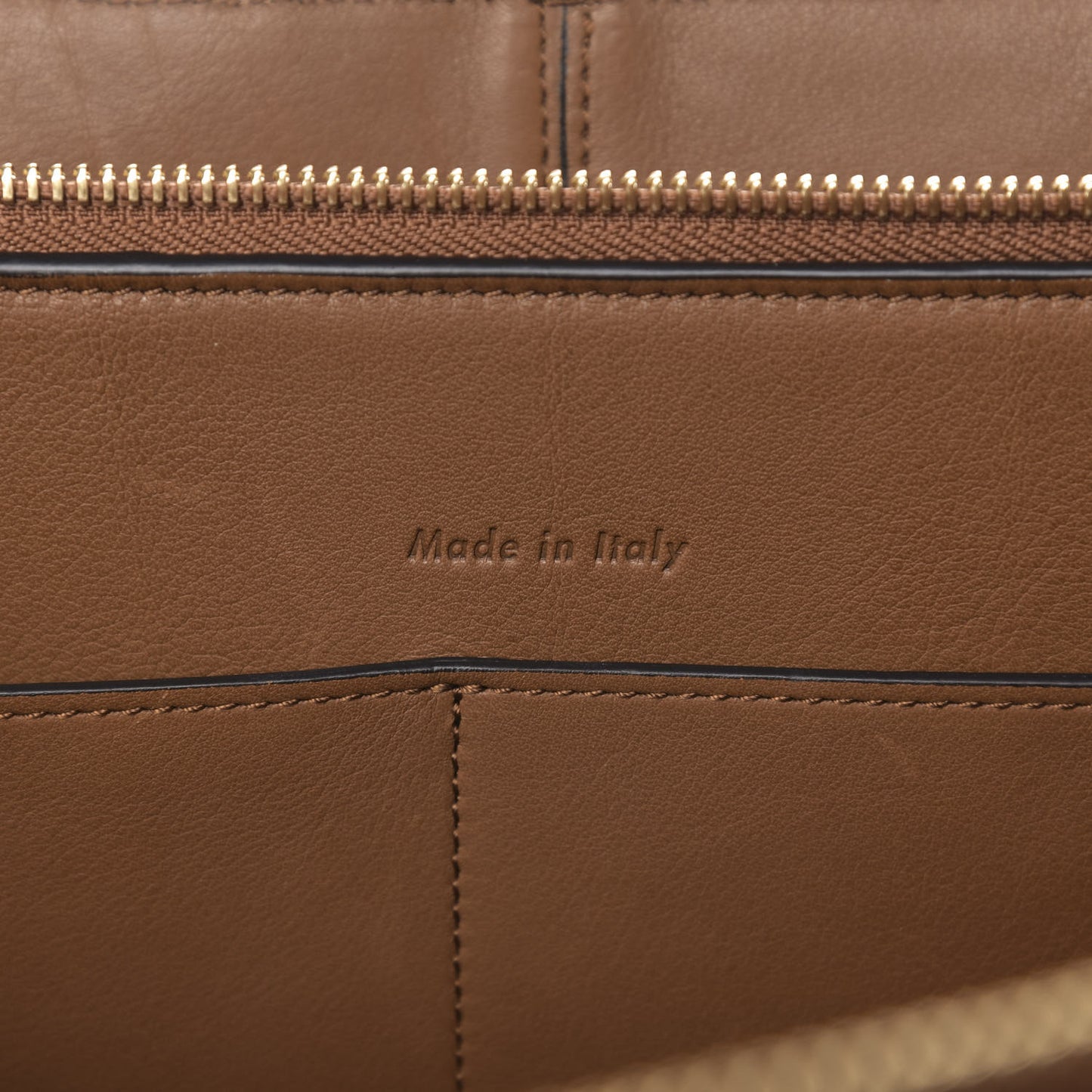 Smooth Calfskin Suede Small Tri-Fold Bag Camel