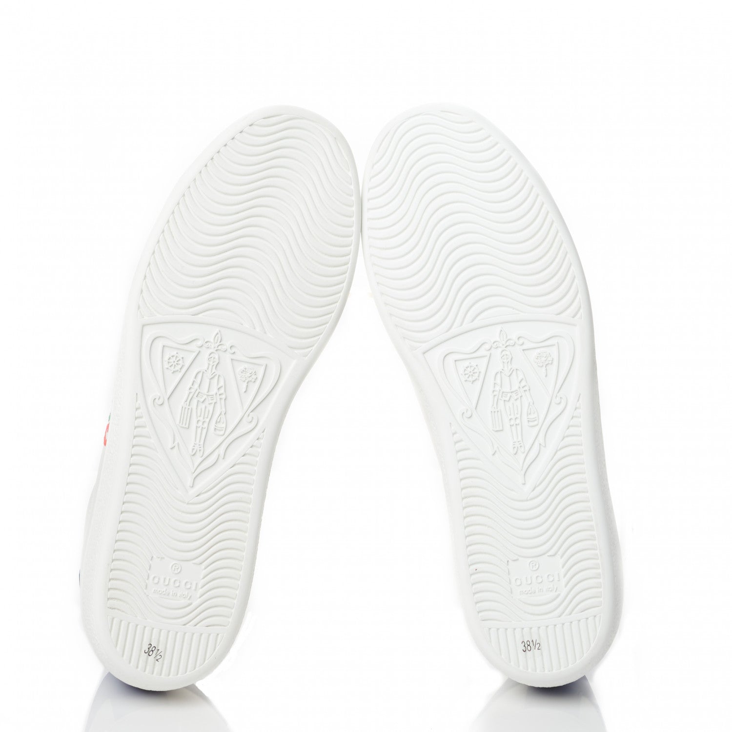 Gucci Calfskin Miro Soft Tennis Embroidered Womens Ace Sneakers 38.5 White Rio Blue 5 of 9