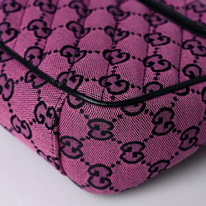 Gucci Monogram Multicolor Matelasse Diagonal Floral Embroidered Small GG Marmont Shoulder Bag Pink Blue Ivory Green Lilac 11 of 17