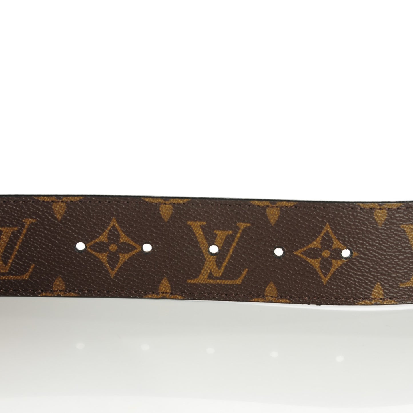 Monogram Macassar LV Initiales Reversible Belt105 42 Black