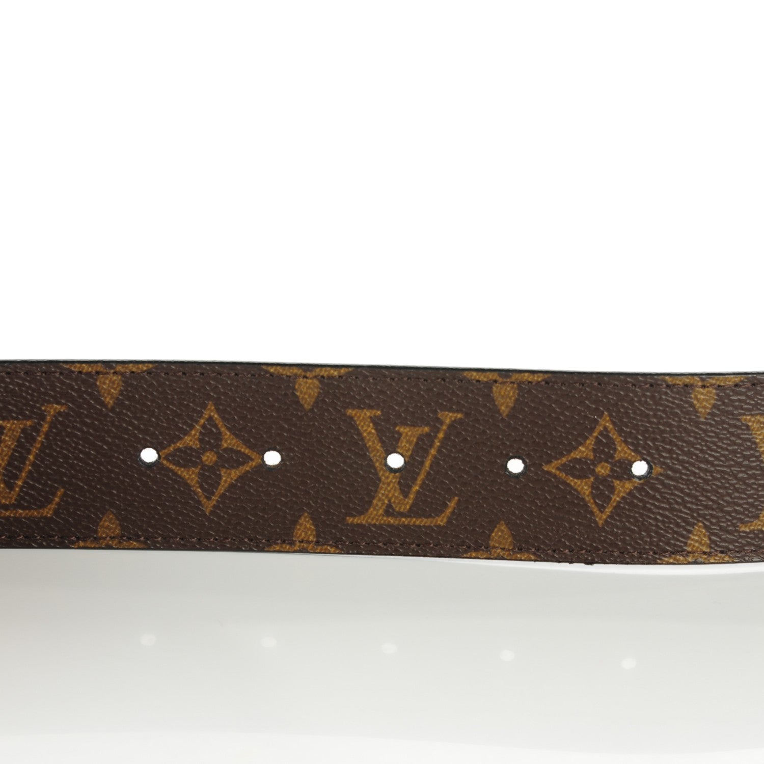 Louis Vuitton Monogram Macassar LV Initiales Reversible Belt105 42 Black 3 of 6